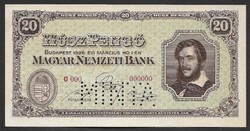 Minta 20 pengő 1926 AUNC