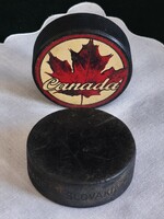 2 db vintage VEGUM hokikorong – Canada juharleveles és sima, Made in Slovakia