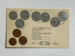 Magyarország - 10 db / Pengő sorozat - Dombornyomott érmés képeslap - RITKA