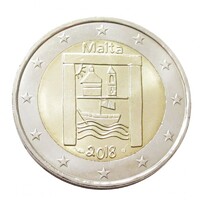 Málta,2 euro 2018 Párizs verdejellel - Máltai Közösségi Segélyalap - Kulturális örökség aUNC+ ötvöze