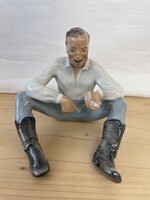 Herend Gácser Kata Designed Male Saloon Scene Figurine