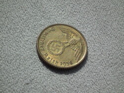 Németország, horogkeresztes birodalmi 5 Pfennig (Reichspfennig), 1938 B
