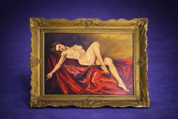 Valér Ferenczy Female Nude - Oil Painting