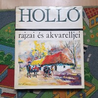Tóth Ervin Holló rajzai és akvarelljei Bibliofil számozott könyv! Ritka!