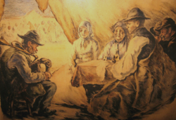 NAGYMÉRETŰ RÉVÉSZ IMRE  / 1859-1945 / SZÍNEZETT RÉZKARC