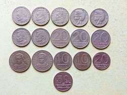 Lengyelország 16 db Különböző Érme 10 20 50 Zlotyi 1975-1990