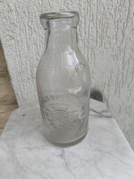 Gróf Kàrolyi Imre tejüzemi R.T.paateurizàlt tej címerrel eredeti tejes üveg