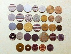33 db Külföldi Zseton Bárca Token Anglia Németország Oroszország Stb