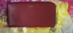 Furla eredeti Babylon Zip Around Large Ruby pénztárca.