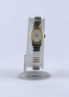 2A976 TIMEX arany és ezüst színű fém rugós szíjas női karóra