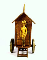 Franz Xaver Bergman (1861–1936) „Entrée défendue” –  EROTIKUS - HUMOROS BÉCSI BRONZ KISPLASZTIKA
