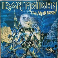 Iron Maiden Live After Death dupla, színes belső borítók); Yugo; L:VG, B:VG vinyl, bakelit lemez