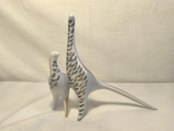 Kőbányai porcelán art deco madarak. (Drasche)