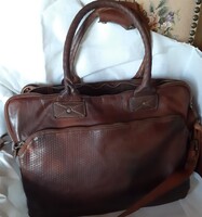 Valódi bőr  vintage barna aktatáska Legenda bag!