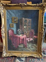 Szatmáry Szilárd József - Enteriőr…(80x60cm+kerete)