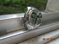 Ring Watch with Enamel Bow