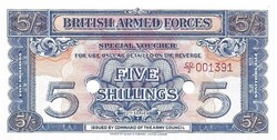 2 x 5 shilling shillings 1948 2.sz. Sorszámkövetők British Armed Forces Anglia katonai military UNC