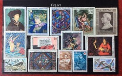 Francia postatiszta bélyeg válogatãs ( Fra k1)