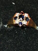 9 Carat Gold Ring with Sapphire/Diamond Setting
