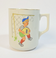 Zsolnay "mesebögre" - mesefigurás porcelán csésze
