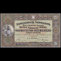 Svájc 5 Francs 1952 P-11p (3) UNC