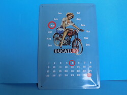 Ducati 60 naptáras fém reklámtábla
