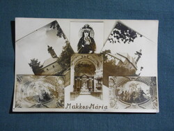 Képeslap,Budakeszi,Makkosmária Angyalok királynéja kegytemplom látkép,részlet,1950-