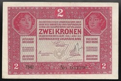 2 korona 1917 "7000" feletti sorozat VF
