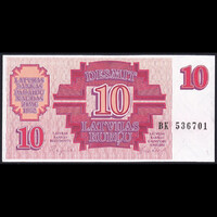 Lettország 10 Rublu 1992 P-38 UNC