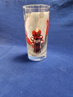 Retro Coca-Cola Light karácsonyi üvegpohár (2007)