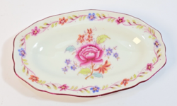 Gyönyörű antik, virágmintás óherendi porcelán tálka