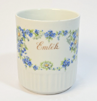 Vintage/régi zsolnay virágmintás emlék bögre / csésze