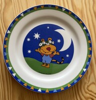Zsolnay story - tiger - children's pattern flat plate