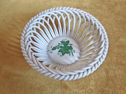 Herendi fonott porcelánkosár A051