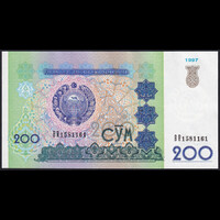 Üzbegisztán 200 Som 1997 P-80 UNC