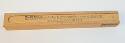 HIMLŐNYIROK - antik kis fa doboz a fekete himlő elleni védőoltás/szérum tárolására.
