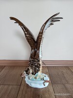 Régi Herendi porcelán kardos turul madár figura