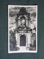 Képeslap,Románia,Salonta,Nagyszalonta,Arany János szobor látkép,részlet, 1940-