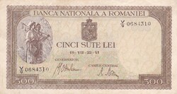 500 Lei 1941 Romania In Good Condition as shown in the picture