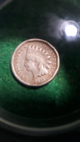USA 1 cent 1861 INDIÁNFEJES  EZ AZ ÉVSZÁM (RITKA)