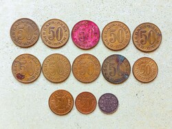 Jugoszlávia 13 db Különböző Érme 50 Para 1925-1991