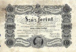 100 forint 1848 Kossuth bankó restaurált 1.