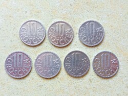 Ausztria 7 db Különböző Érme 10 Groschen 1981-1990