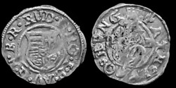 W 0643 Magyarország 1 dénár 1590 Rudolf