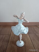 Régi Unterweissbach porcelán táncoló lány figura