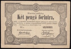 2 pengő forintra 1849 (F+)