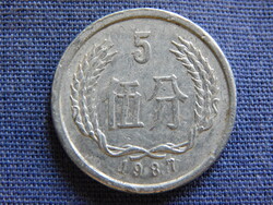 Kína 5 Fen 1987
