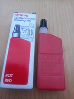 Retro papír írószer: Rotring piros tinta