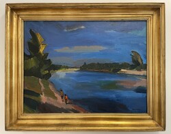 E. Benedek Jenő (1906-1987) 96x76 cm Original Oil Painting
