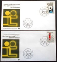 UN General Assembly 97-8 / UN Geneva 1981 - International Year of Disabled Persons Stamp Sheet FDC